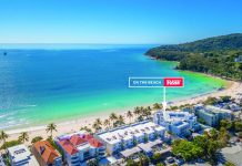 On the beach and loving it!