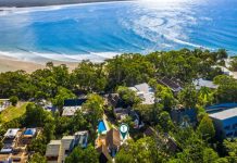 Charismatic Little Cove, famous surf breaks of Noosa