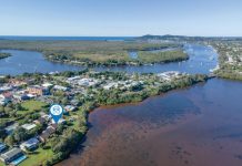 Expansive water views in central location